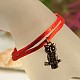 Fashion Tibetan Style Owl Charm Bracelets BJEW-JB00716-03-2