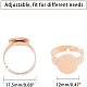 Unicraftale Adjustable 304 Stainless Steel Finger Rings Components STAS-UN0004-22-5