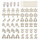 Globleland 48 piezas 12 estilos 12 constelaciones colgantes de rhinestone de aleación FIND-GL0001-49-1