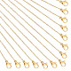 Pandahall Elite 20 brins 18 pouces en acier inoxydable câble chaîne colliers avec fermoirs mousqueton pour la fabrication de bijoux de collier PH-NJEW-E122-11G-1