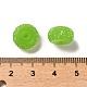 オペーク樹脂ビーズ  テクスチャーロンデル  芝生の緑  12x7mm  穴：2.5mm RESI-B020-07N-3