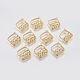 Brass Micro Pave Cubic Zirconia Charms KK-A144-039G-1