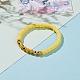 Bracelets extensibles de perles heishi en argile polymère BJEW-JB05905-03-4