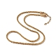Ion Plating(IP) 304 Stainless Steel Bone Rope Chain Necklace for Women NJEW-I121-01C-G-1