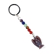Porte-clés pendentif ange en agate indienne naturelle PW-WG23639-04-1