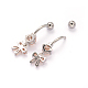 Bowknot 304 Stainless Steel Body Jewelries AJEW-I029-15A-2