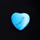 Piedra de corazón de amor turquesa sintética PW-WG32553-03-1