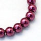 Backen gemalt pearlized Glasperlen runden Perle Stränge HY-Q330-8mm-72-2