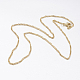 Brass Singapore Chain Necklaces MAK-L009-14G-2