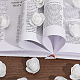Chgcraft ミニフォームアーティフィシャルローズ  0.25mmのプラスチックステッカー付き  手作り DIY 結婚式の家の装飾アクセサリー用  ホワイト  フォーム人工バラ: 24x29x21mm  100個;ステッカー: 1.6x0.15cm  100pc KY-CA0001-49-4