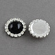 Shining Flatback Half Round Brass ABS Plastic Imitation Pearl Cabochons RB-S020-07-A06-1