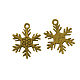 6pcs / set de estilo tibetano colgantes de copo de nieve de la Navidad TIBEP-X0119-AG-2