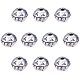 PandaHall Elite 100pcs Bicone Spacer Beads Tibetan Alloy Antique Silver Metal Spacers For Bracelet Necklace DIY Jewelry Making PALLOY-PH0005-26-1
