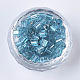 6/0 ガラスシードビーズ  透明色光沢  角穴  キューブ  スチールブルー  6/0  3~5x3~4x3~4mm  穴：1.2~1.4mm  約4500個/袋 SEED-S027-05B-13-2