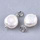 Colgantes naturales de perlas cultivadas de agua dulce X-PEAR-Q013-01B-2