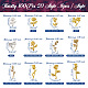 Fashewelry 160Pcs Rose Zinc Alloy Nail Art Stud MRMJ-FW0001-04-2