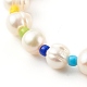 Set di braccialetti elasticizzati con perline elasticizzate di perle d'acqua dolce coltivate naturali 3 pz 3 stili BJEW-JB06266-3