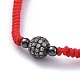 Bracelets de perles de nylon tressés réglables BJEW-JB04665-01-2