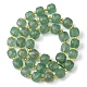 Verde naturale quarzo fragola fili di perline G-Q010-A20-01-3