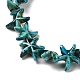 Brins de perles synthétiques teintes en turquoise G-P507-04A-4
