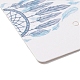 100 pezzo di rete/rete tessuta con carte da esposizione per gioielli in carta con stampa di piume AJEW-Z021-01B-2