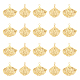 UNICRAFTALE 30pcs Real 18K Gold Plated 201 Stainless Steel Ginkgo Leaf Charms Etched Metal Embellishments Plant Charms Autumn Leaves Drop Dangle Earrings Charm for Bracelet Necklace DIY Jewelry Making STAS-UN0043-06-1