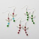 Half-Handmade Glass Beaded Earrings EJEW-JE00974-1