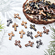 Nbeads 100 piezas colgantes de cruz de madera DIY-NB0007-51-5