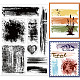 GLOBLELAND Stain Background Clear Stamps for DIY Scrapbooking Brushstrokes Graffiti Splash Silicone Clear Stamp Seals for Cards Making Photo Album Journal Home Decoration DIY-WH0167-57-0510-1