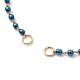 Realizzazione di braccialetti a maglie con perline di ematite sintetica fatti a mano AJEW-JB01150-53-2