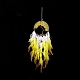 Iron Woven Web/Net with Feather Pendant Decorations AJEW-B017-12-3