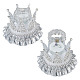 Пластиковые коробки для колец со стразами CON-WH0086-142-1
