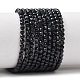 Natürliche schwarze Saphirperlenstränge&nbsp;G-P625-3mm-01-2