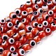 Chapelets de perle rondes au mauvais œil manuelles X-LAMP-L055-4mm-10-1