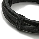 Регулируемые браслеты из вощеного шнура из искусственной кожи BJEW-F468-13-3