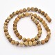 Chapelets de perles en jaspe avec images naturelles G-G735-16F-4mm-2