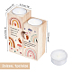 SUPERDANT Memorial Series Wooden Candle Holder and Candles Set AJEW-SD0001-15E-2