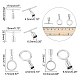 CHGCRAFT 16 Sets 2 Styles Brass Toggle Clasps with Cord Ends FIND-CA0004-76-2