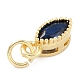 Real 18K Gold Plated Brass Micro Pave Cubic Zirconia Charms ZIRC-L100-078G-01-4