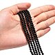 Chapelets de perles en pierre noire synthétique G-G088-4mm-4