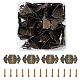 SuperZubehör 50 Sets 24.7 mm Antik Bronze Eisen Box Eckenschutz mit Schraube Vintage Antik Buch Scrapbooking Eckenschutz für Möbel Schmuckschatulle Dekoration FIND-FH0001-16AB-1