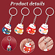 PandaHall 8pcs Lucky Cat Keychain 4 Style Fortune Cat Charms PVC Lucky Cat Pendants Beckoning Cat Keychains with Iron Open Jump Rings Keychain Rings for Purse Strap Keys Bag Backpack Jewellery KEYC-PH0001-66-3