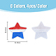 SUPERFINDINGS 24pcs 8 Colors Star Sequins Sew Iron on Applique Glitter Five-Pointed Star Stick On Patches Computerized Embroidery Patches Sew On Clothes Dress Plant Hat Jeans Bag for Independence Day PATC-FH0001-03-2