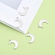 Crescent Moon Stainless Steel Charms Pendants STAS-Q168-06-6