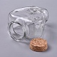 Прозрачные стеклянные бутылки в форме сердца CON-WH0072-17-2