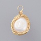 Perle naturelle baroque perle keshi X-PALLOY-JF00409-2