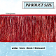 ポリエステルフリンジトリミング  タッセルトリム  装飾アクセサリー  暗赤色  150x1mm  10m /カード OCOR-WH0086-09C-2