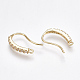 Brass Earring Hooks X-KK-T038-252G-2