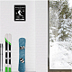 ヴィンテージメタルブリキサイン  バーの壁の装飾  レストラン  カフェパブ  スキー模様  30x20cm AJEW-WH0157-012-7