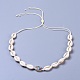 Collana di perline regolabili conchiglia e set di gioielli bracciali SJEW-JS01019-3